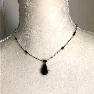 Hand crafted dark Baltic Amber Stone necklace